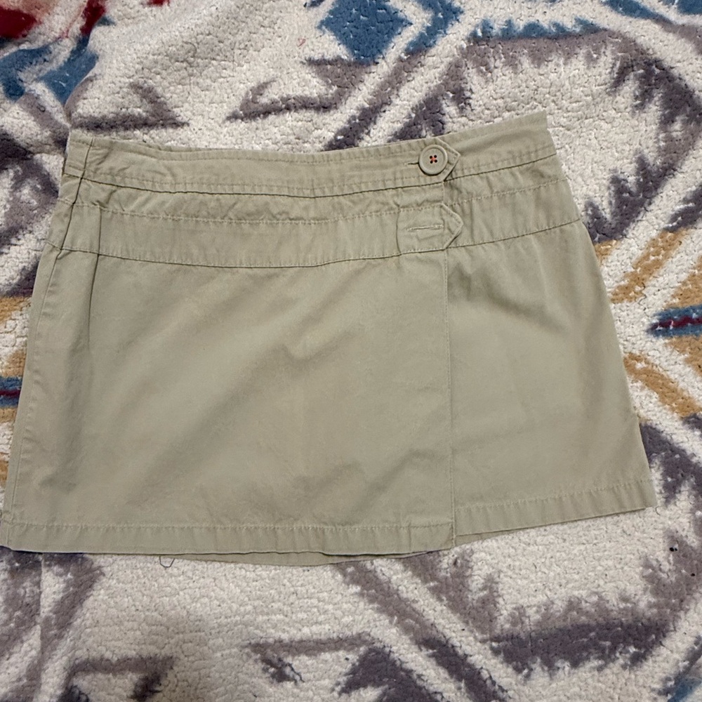 Old Navy Khaki Skirt with Button Detail